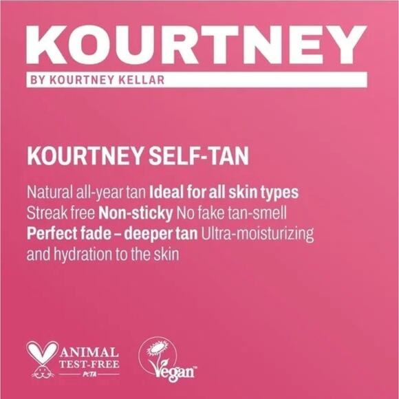 KOURTNEY Instant Self Tan Hyaluronic Acid Mousse Medium Clear DHA Fragrance Free - Picture 9 of 10